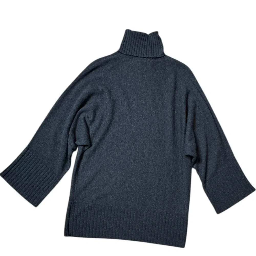 Adolfo Dominguez Merino Wool Dolman Sleeve Turtleneck Tunic Sweater size M